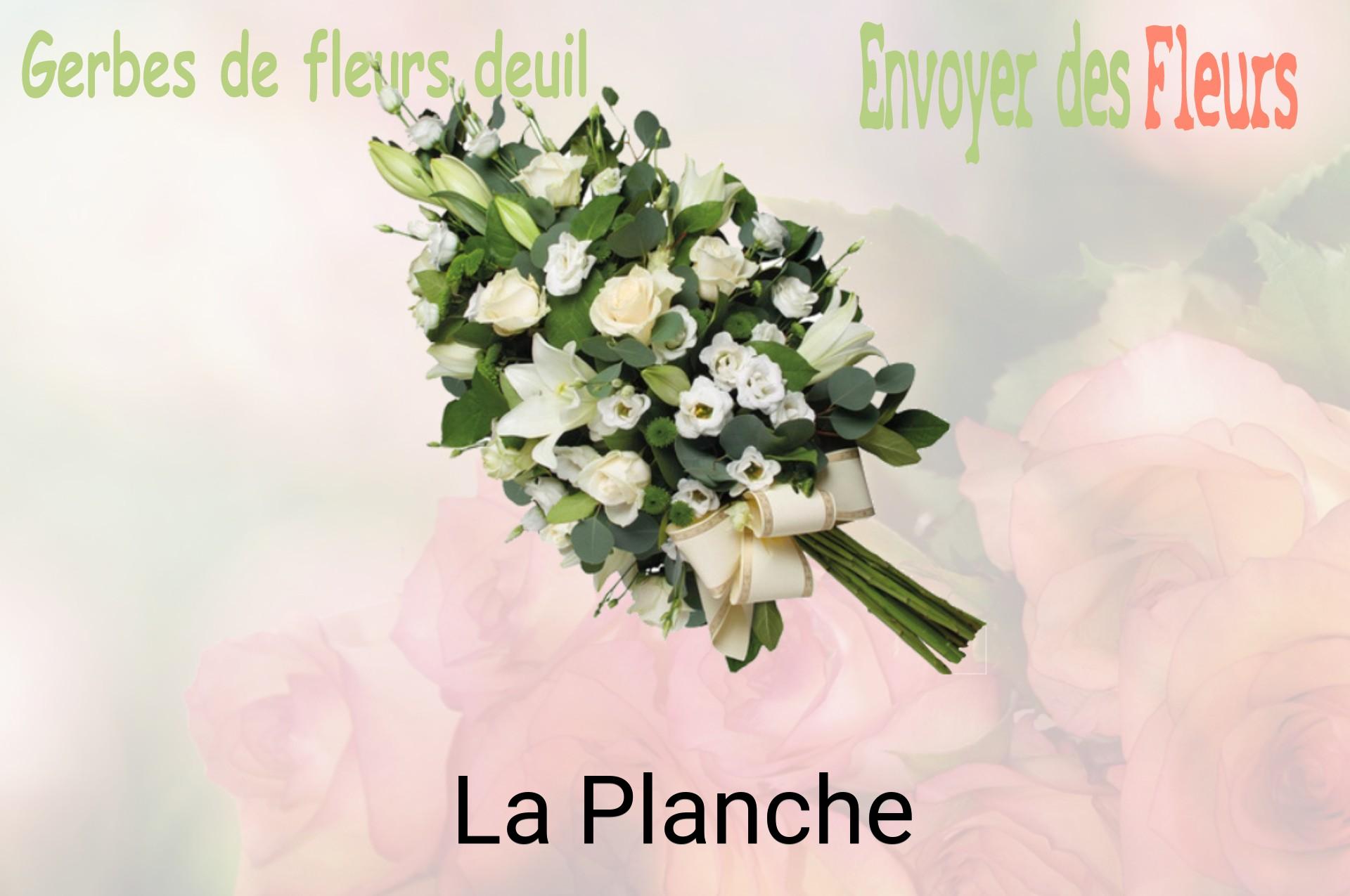 Gerbe de fleurs de deuil livrée à La Planche